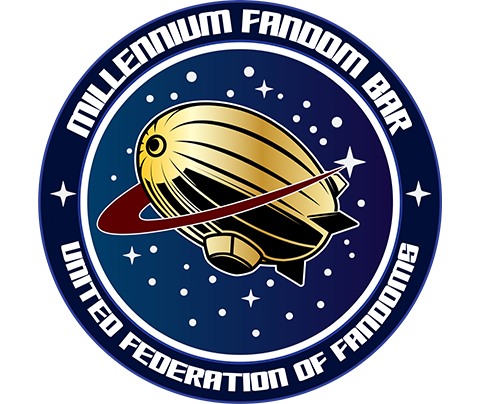 Star Trek Series Logo with text "To Boldly Go, U.S.S Millennium Fandom, Las Vegas"
