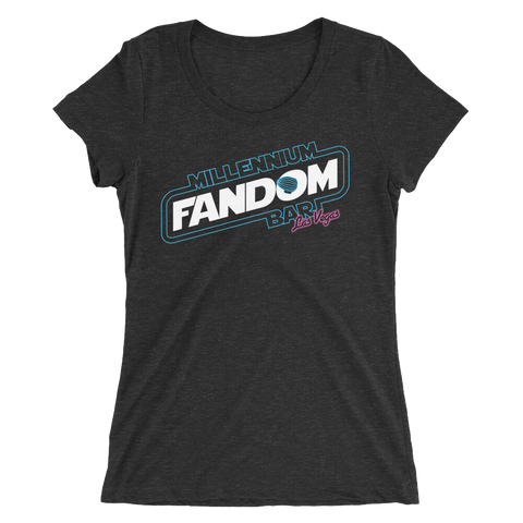 Fandom Wars - A Star Wars Themed Ladies' Short-Sleeve T-Shirt (Tri-Blend) | Millennium Fandom Store | fandom-wars-ladies-short-sleeve-t-shirt