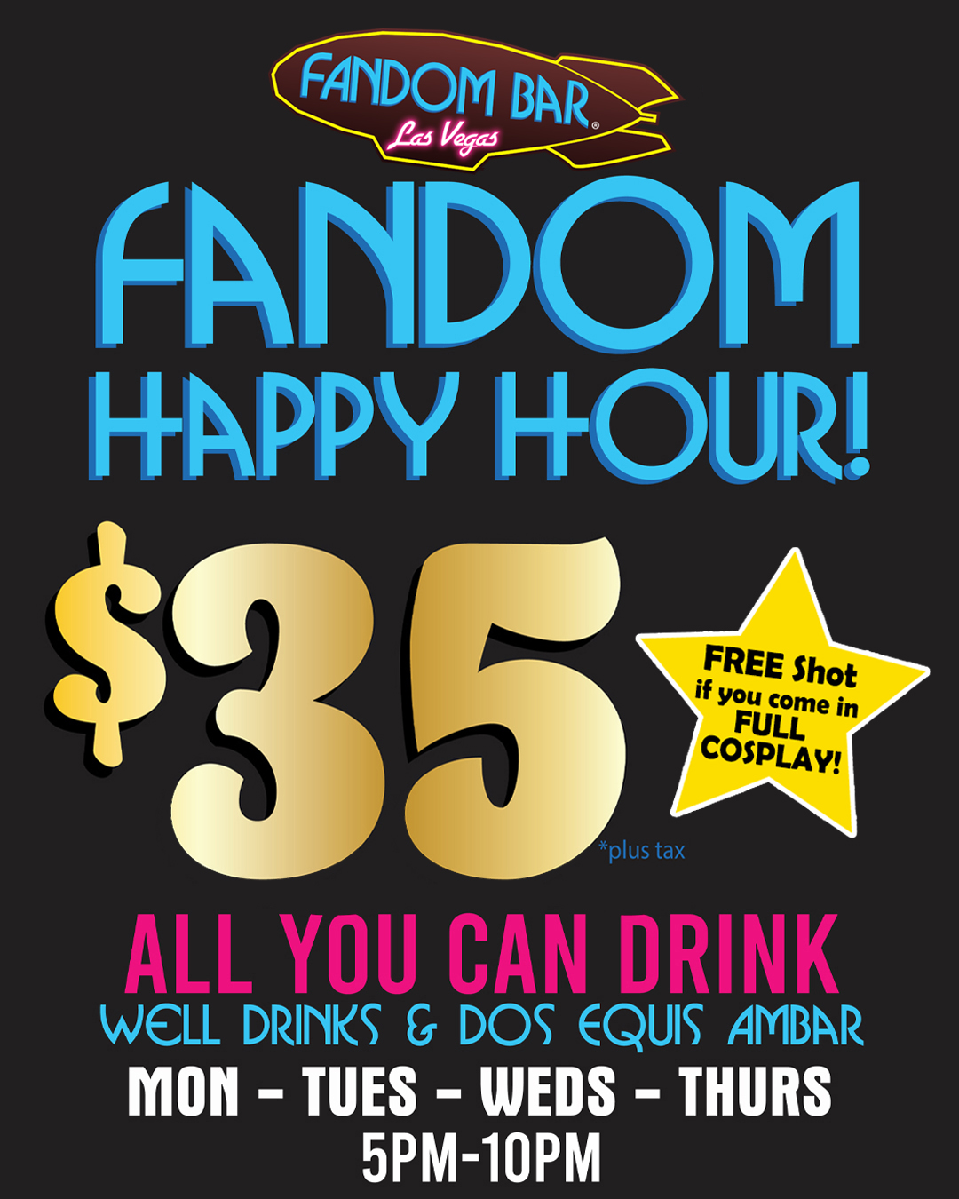 Millennium FANDOM BAR HAPPY HOUR